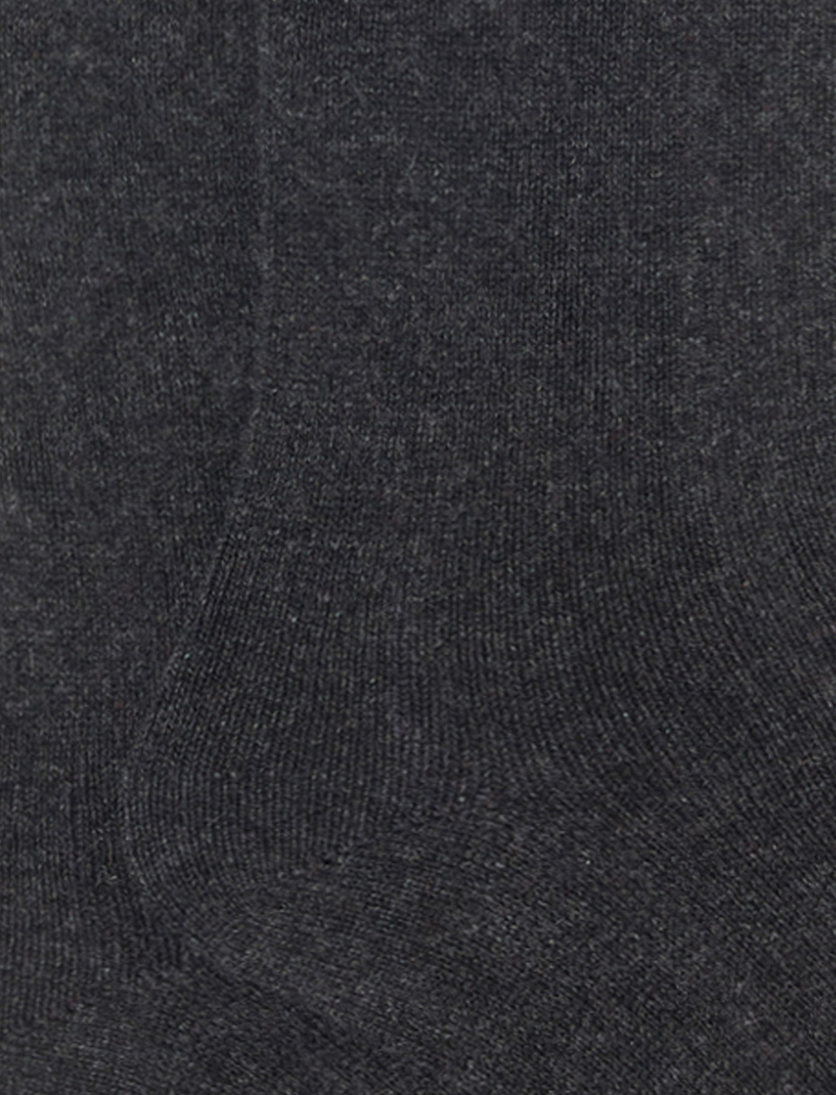 Calze lunghe uomo cashmere antracite tinta unita - Gallo 1927 - Official Online Shop
