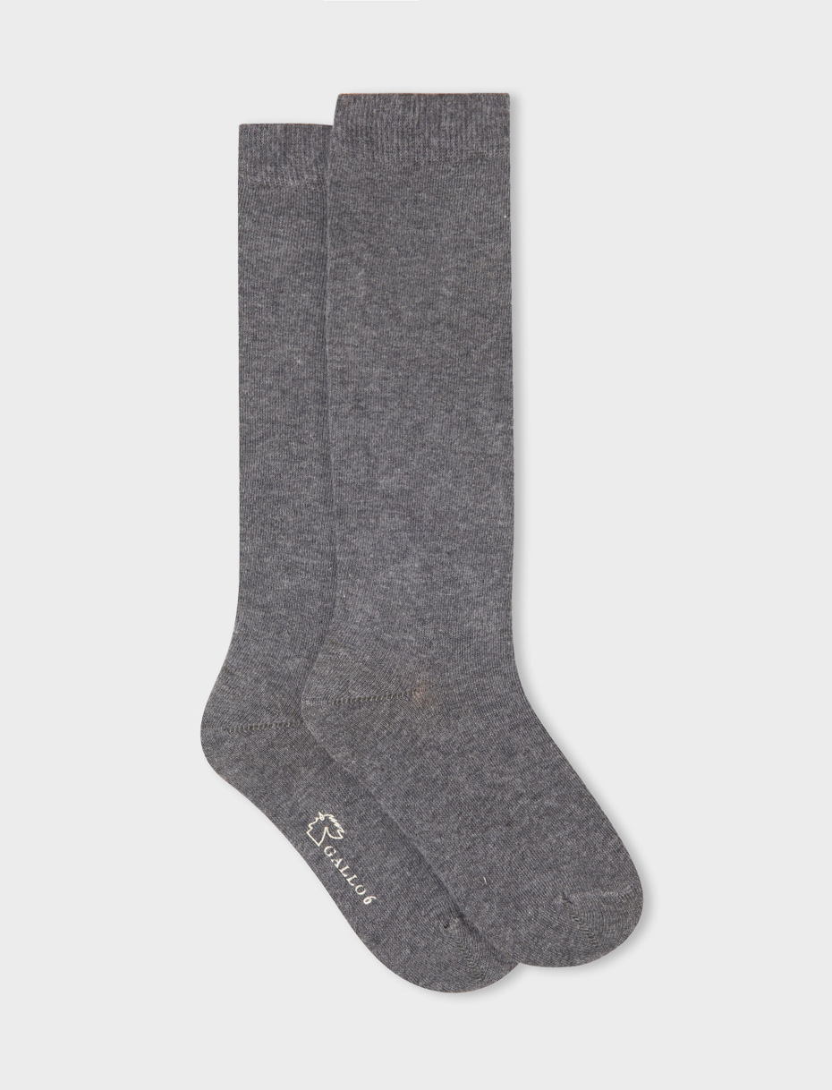 Kids' long plain pyrite cotton socks - Gallo 1927 - Official Online Shop