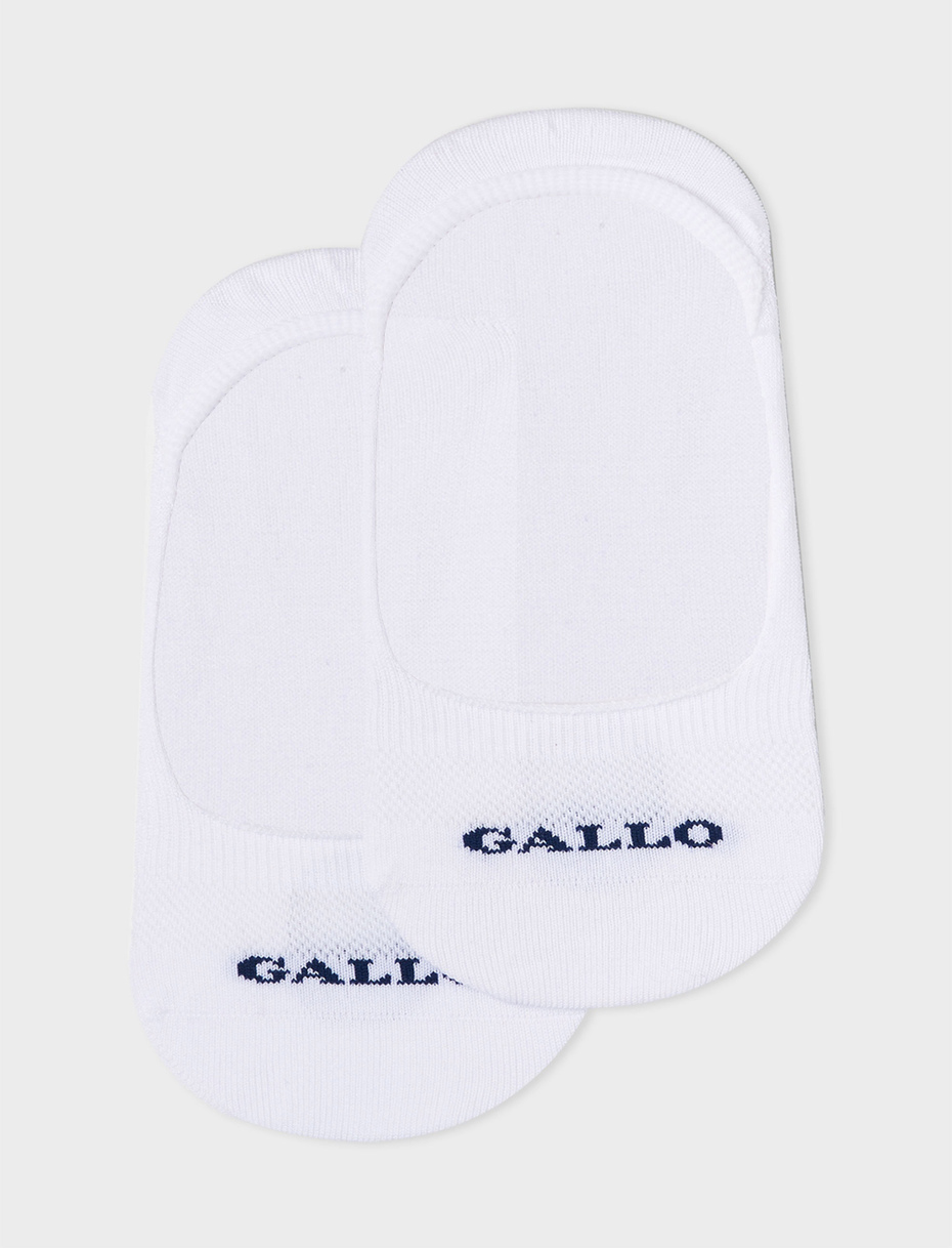 Women's plain white cotton invisible socks - Gallo 1927 - Official Online Shop