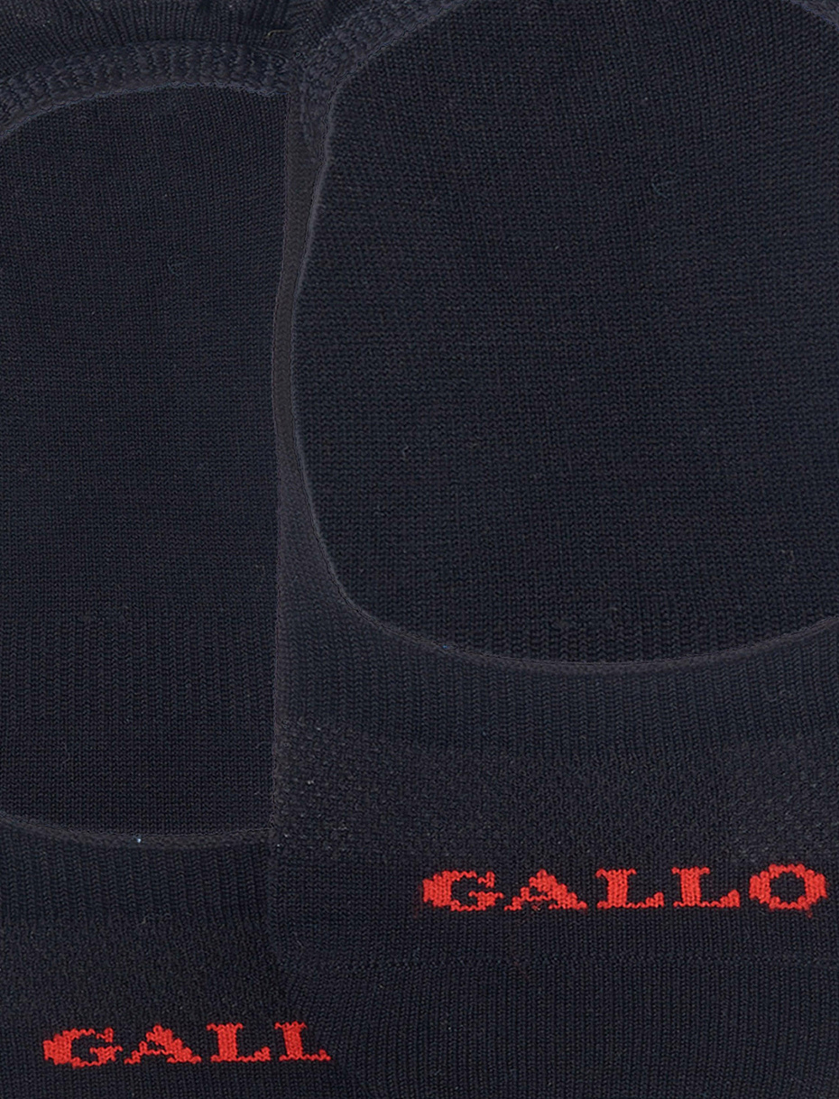 Women's plain black cotton invisible socks - Gallo 1927 - Official Online Shop