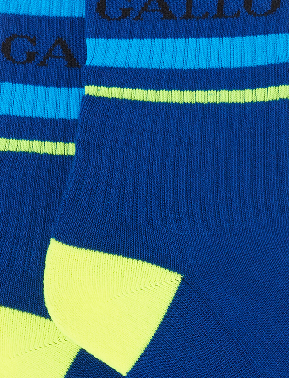 Kids' short dark blue cotton terry cloth socks with Gallo writing - Gallo 1927 - Official Online Shop