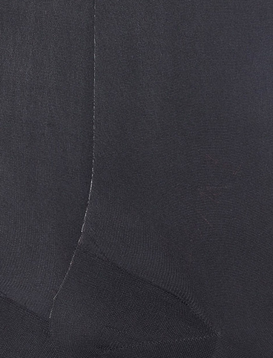 Men's long plain black silk socks - Gallo 1927 - Official Online Shop