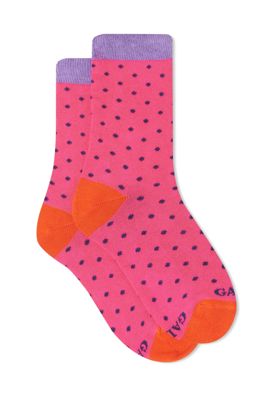 Kids' short hyacinth cotton socks with polka dots - Gallo 1927 - Official Online Shop