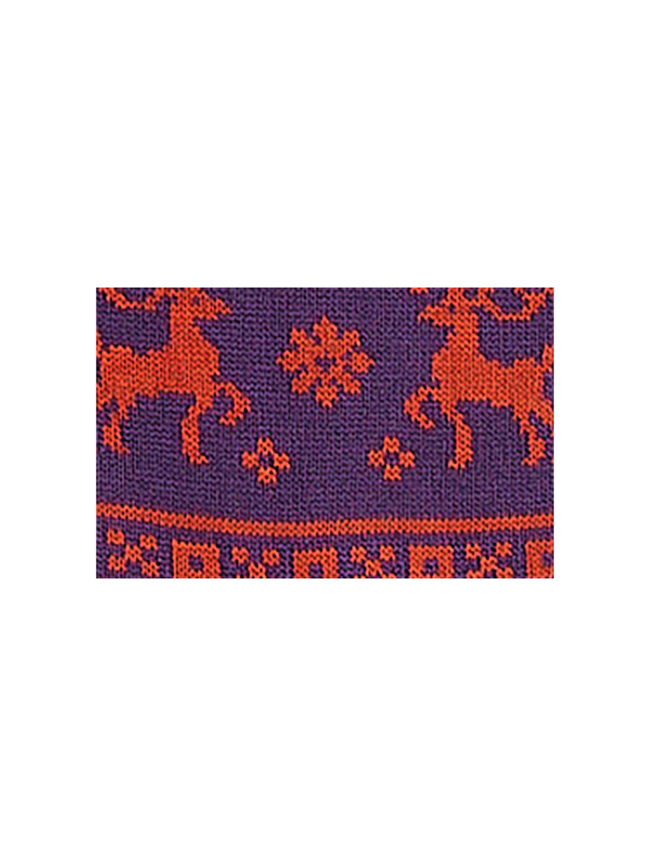 Kids' long strelizia cotton socks with decorative Christmas motif - Gallo 1927 - Official Online Shop
