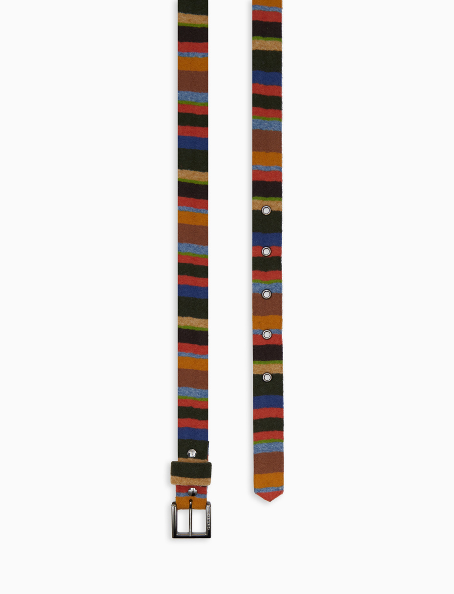 Cintura bassa donna pile verde righe multicolor - Gallo 1927 - Official Online Shop