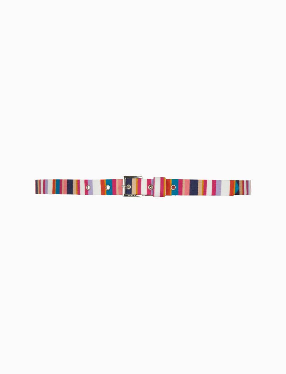 Cintura reversibile donna cotone righe multicolor bianco - Gallo 1927 - Official Online Shop