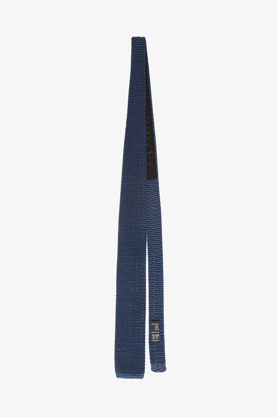 Men's navy silk tie with iridescent motif - Gallo 1927 - Official Online Shop
