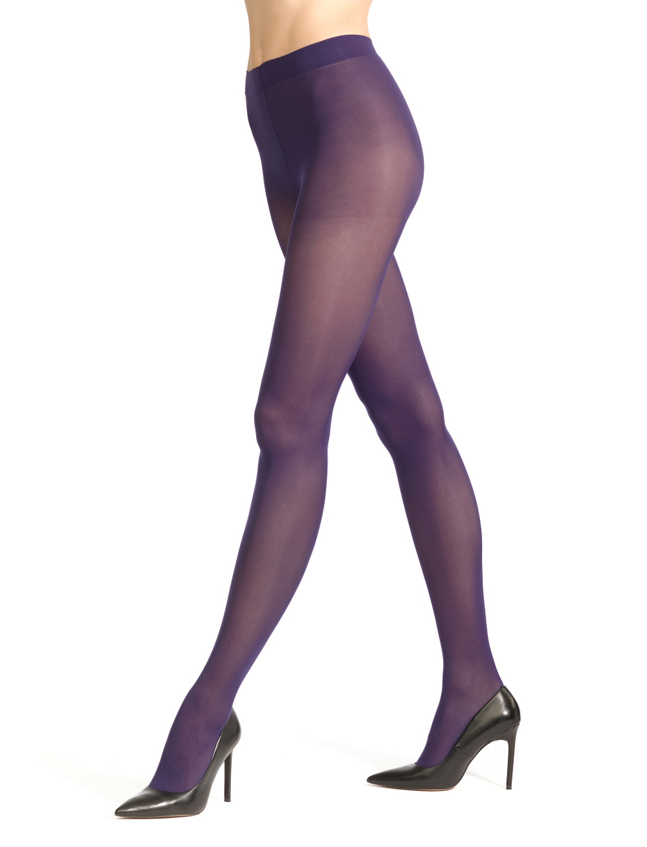Women's plain purple 60 denier microfibre tights - Gallo 1927 - Official Online Shop