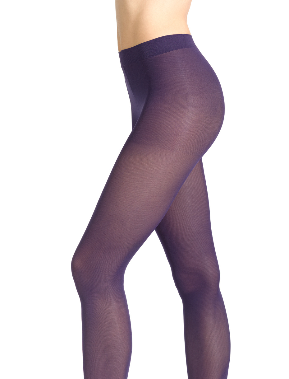 Women's plain purple 60 denier microfibre tights - Gallo 1927 - Official Online Shop