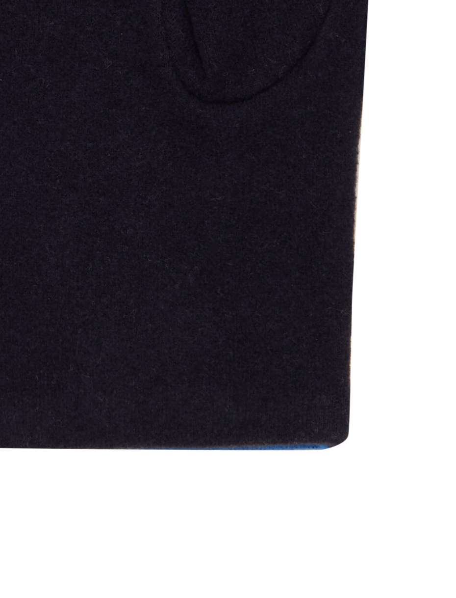 Guanti corti donna pile blu righe multicolor - Gallo 1927 - Official Online Shop