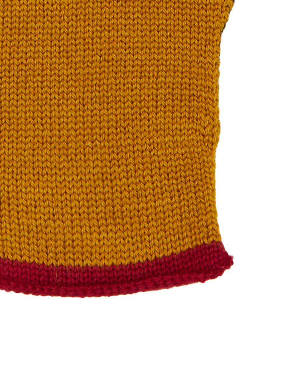 Women's plain blue wool, silk and cashmere gloves with contrasting details - Gallo 1927 - Official Online Shop