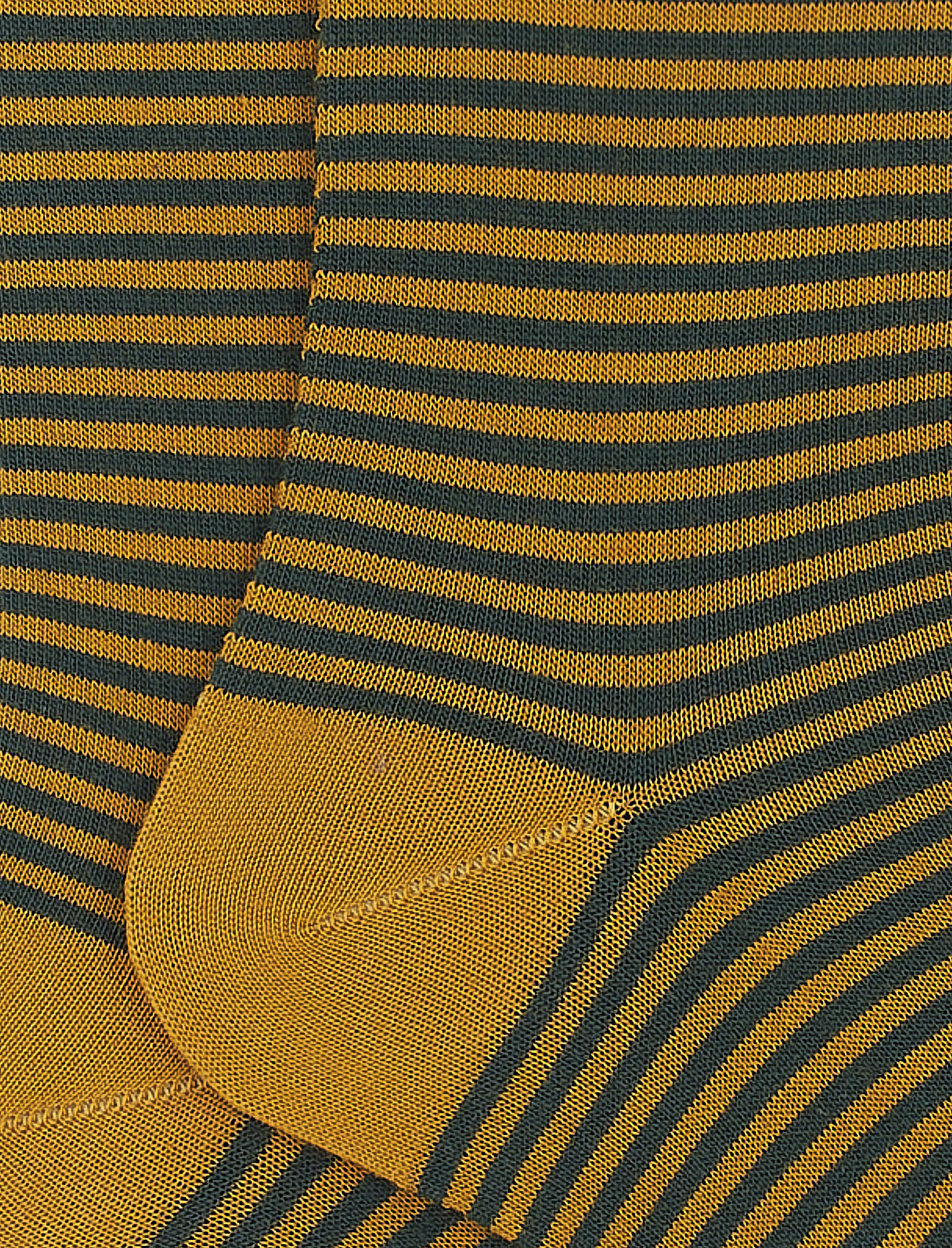 Women's short curry cotton socks with Windsor stripes - Gallo 1927 - Official Online Shop