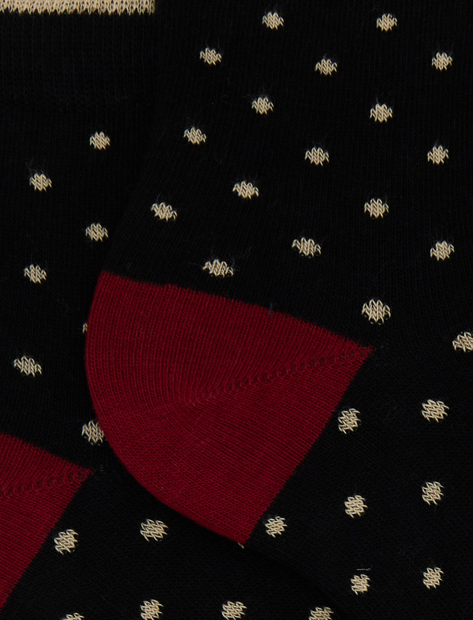 Calze cortissime donna cotone nero fantasia pois - Gallo 1927 - Official Online Shop