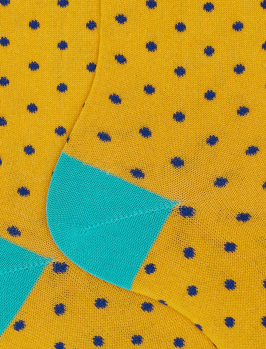 Calze corte donna cotone leggero narciso fantasia pois - Gallo 1927 - Official Online Shop
