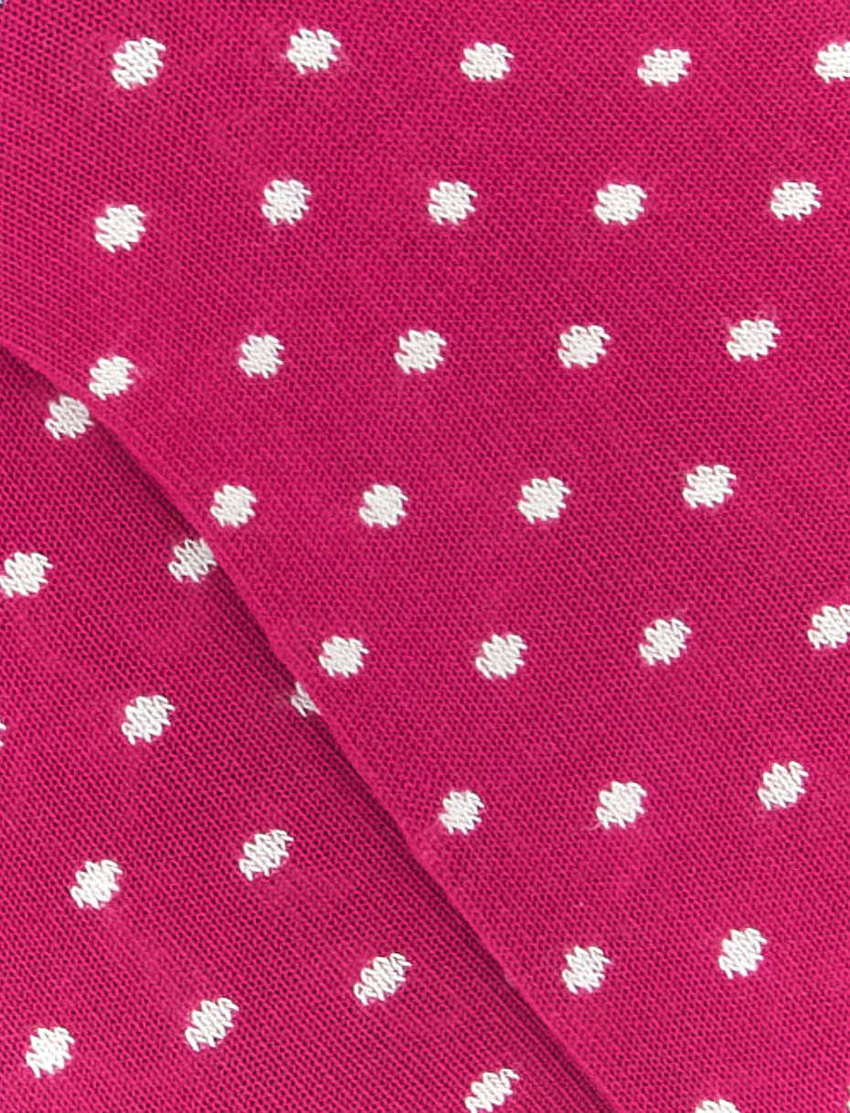 Women's super short fuchsia light cotton socks with polka dots - Gallo 1927 - Official Online Shop