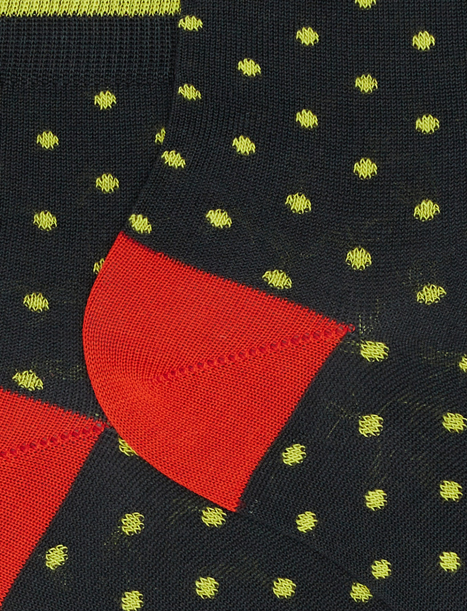 Women's super short smoke light cotton socks with polka dots - Gallo 1927 - Official Online Shop