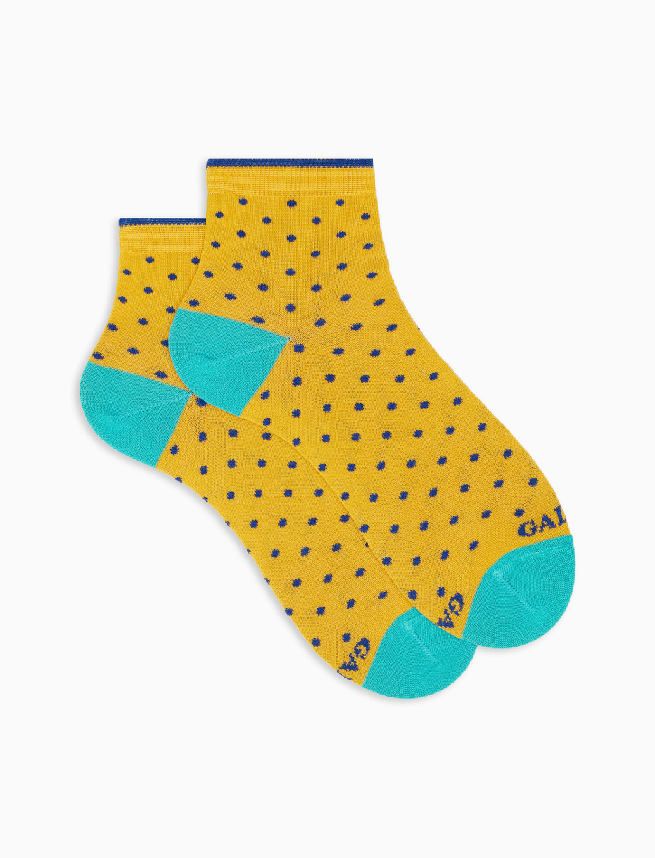 Women's super short narcissus light cotton socks with polka dots - Gallo 1927 - Official Online Shop