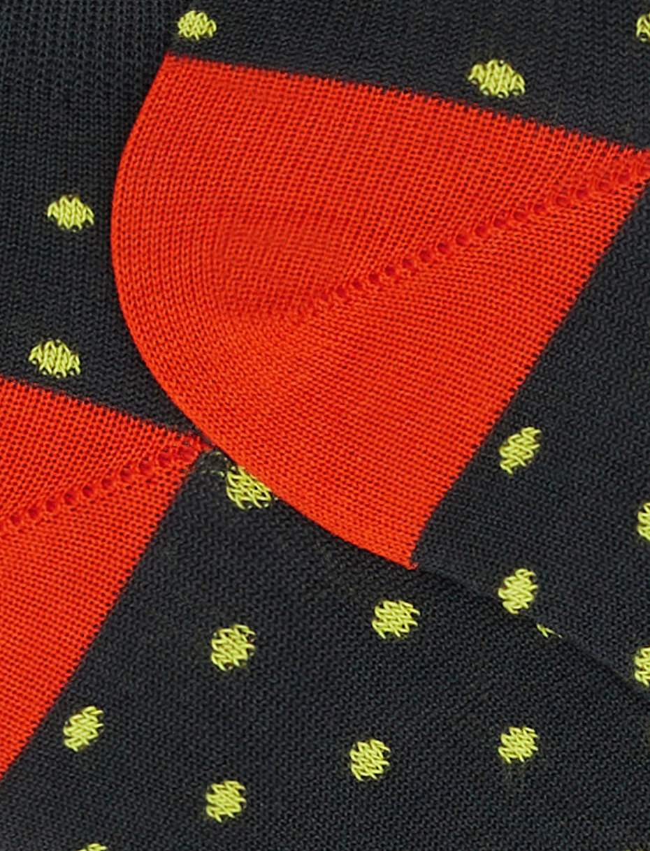 Women's smoke light cotton ankle socks with polka dots - Gallo 1927 - Official Online Shop