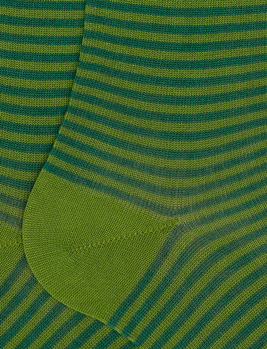 Women's long cactus light cotton socks with Windsor stripes - Gallo 1927 - Official Online Shop