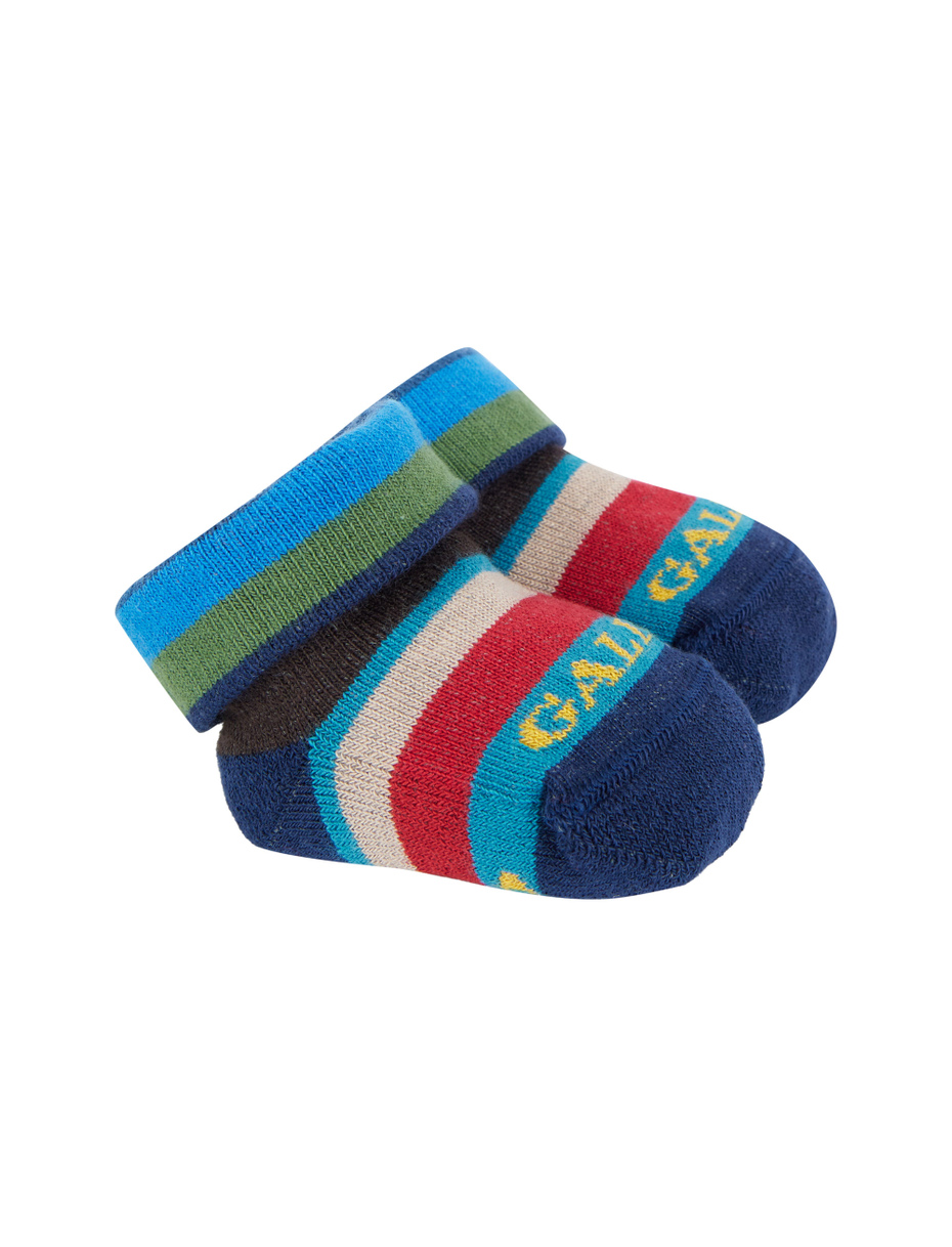 Babbucce bambino cotone righe multicolor blu - Gallo 1927 - Official Online Shop