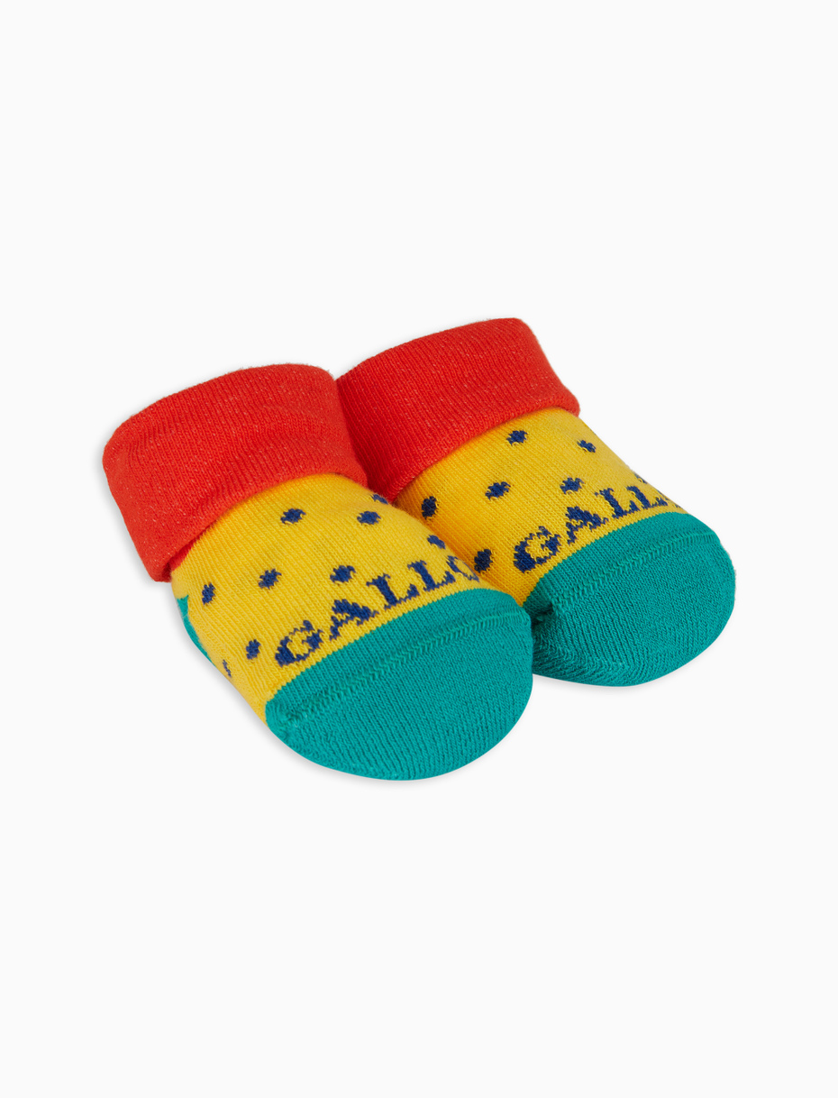 Kids' polenta cotton booties with polka dots - Gallo 1927 - Official Online Shop