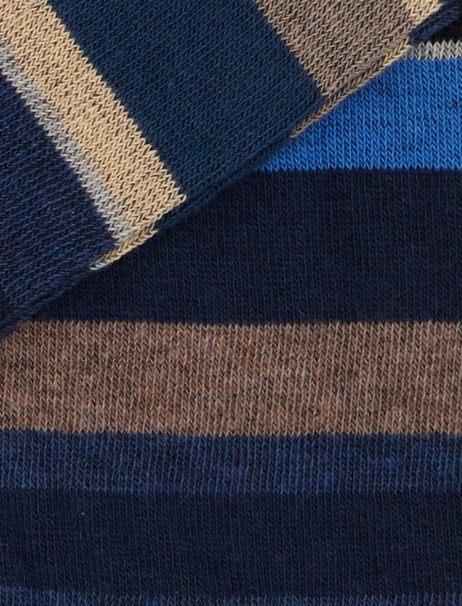 Collant bambino cotone blu righe multicolor - Gallo 1927 - Official Online Shop