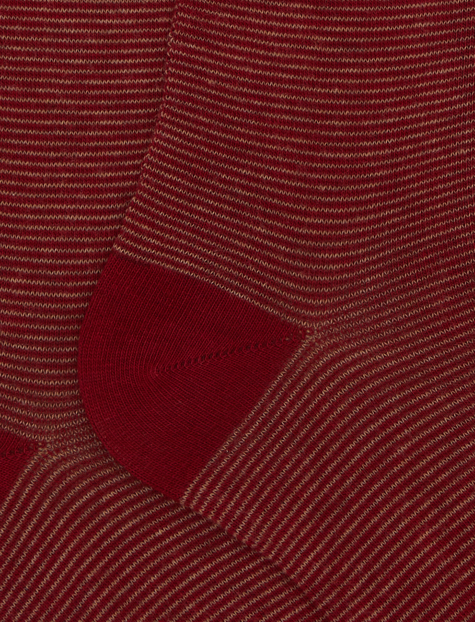 Calze lunghe uomo bordò righine bicolore - Gallo 1927 - Official Online Shop