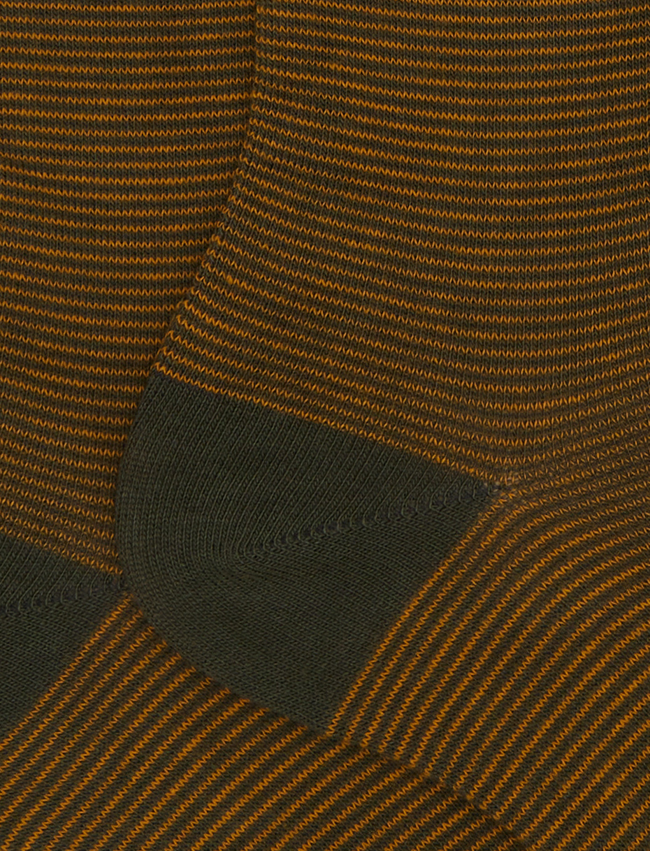 Calze corte uomo cotone giallo righine bicolore - Gallo 1927 - Official Online Shop