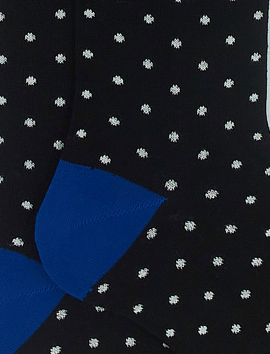Men's long black cotton socks with polka dots - Gallo 1927 - Official Online Shop
