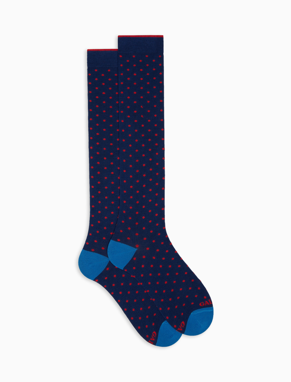 Calze lunghe uomo cotone leggero royal fantasia pois - Gallo 1927 - Official Online Shop