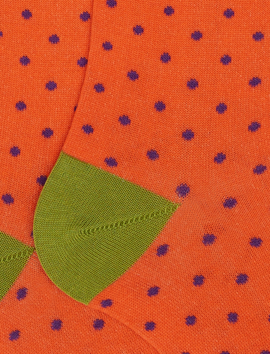 Men's long lobster red light cotton socks with polka dots - Gallo 1927 - Official Online Shop