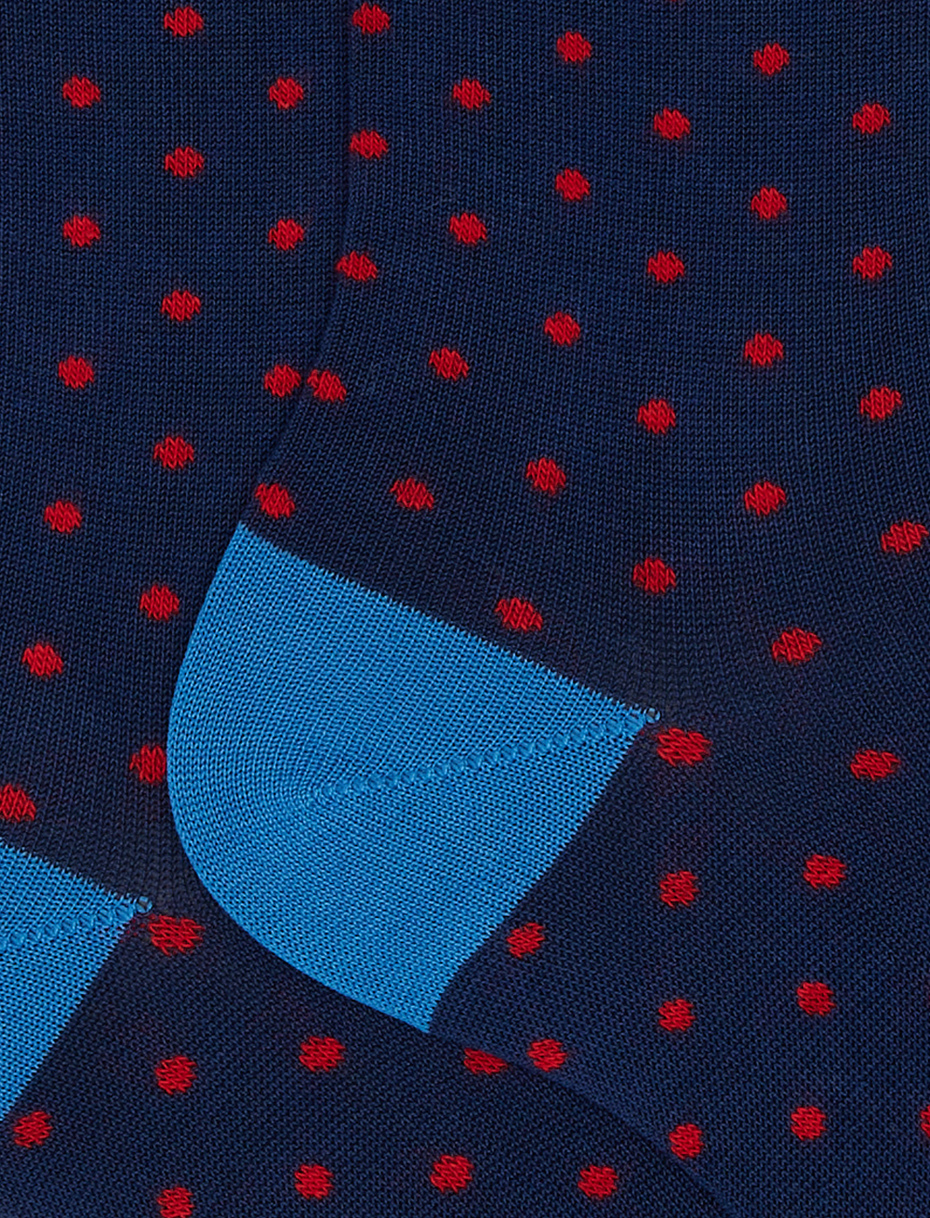 Calze corte uomo cotone leggero royal fantasia pois - Gallo 1927 - Official Online Shop