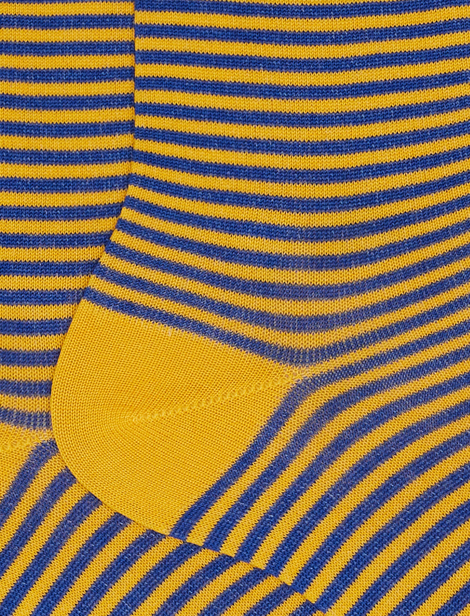 Calze corte uomo cotone leggero narciso righe windsor - Gallo 1927 - Official Online Shop