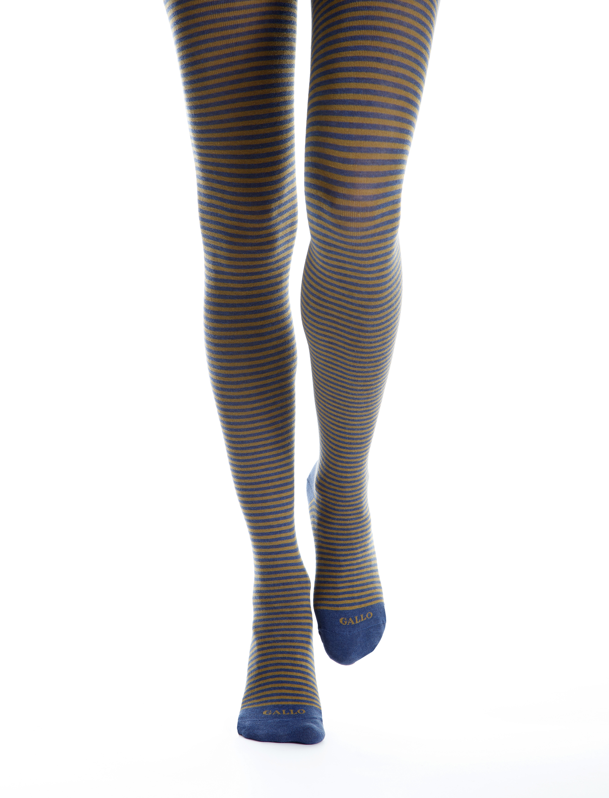 Collant donna cotone blu righe windsor - Gallo 1927 - Official Online Shop