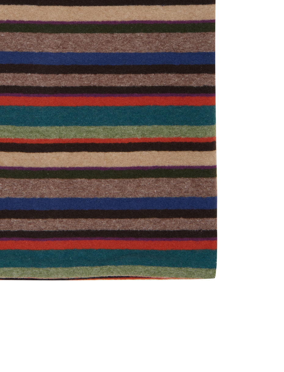 Scaldacollo multiuso unisex pile beige righe multicolor - Gallo 1927 - Official Online Shop