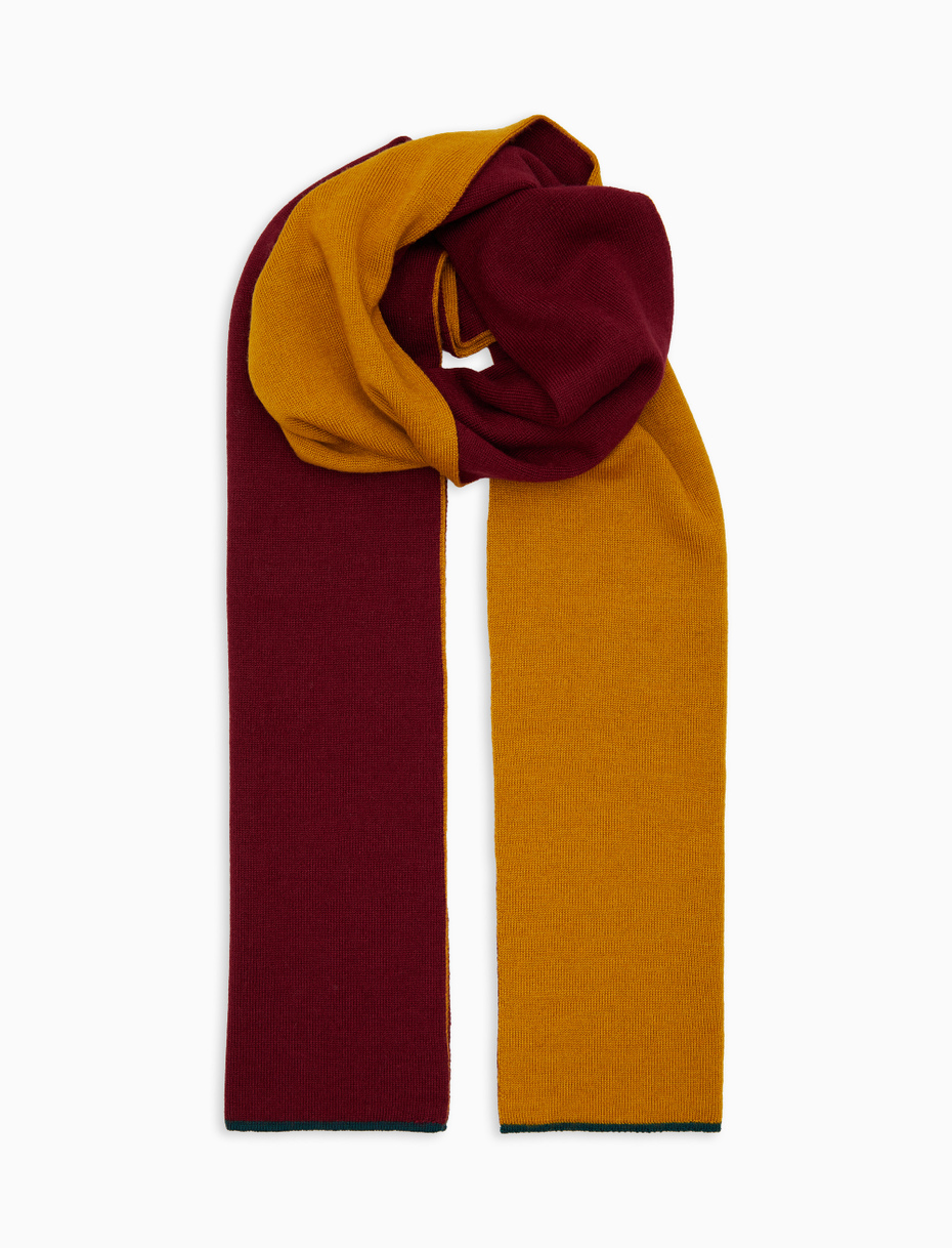 Sciarpa donna lana, seta e cashmere bordò tinta unita - Gallo 1927 - Official Online Shop