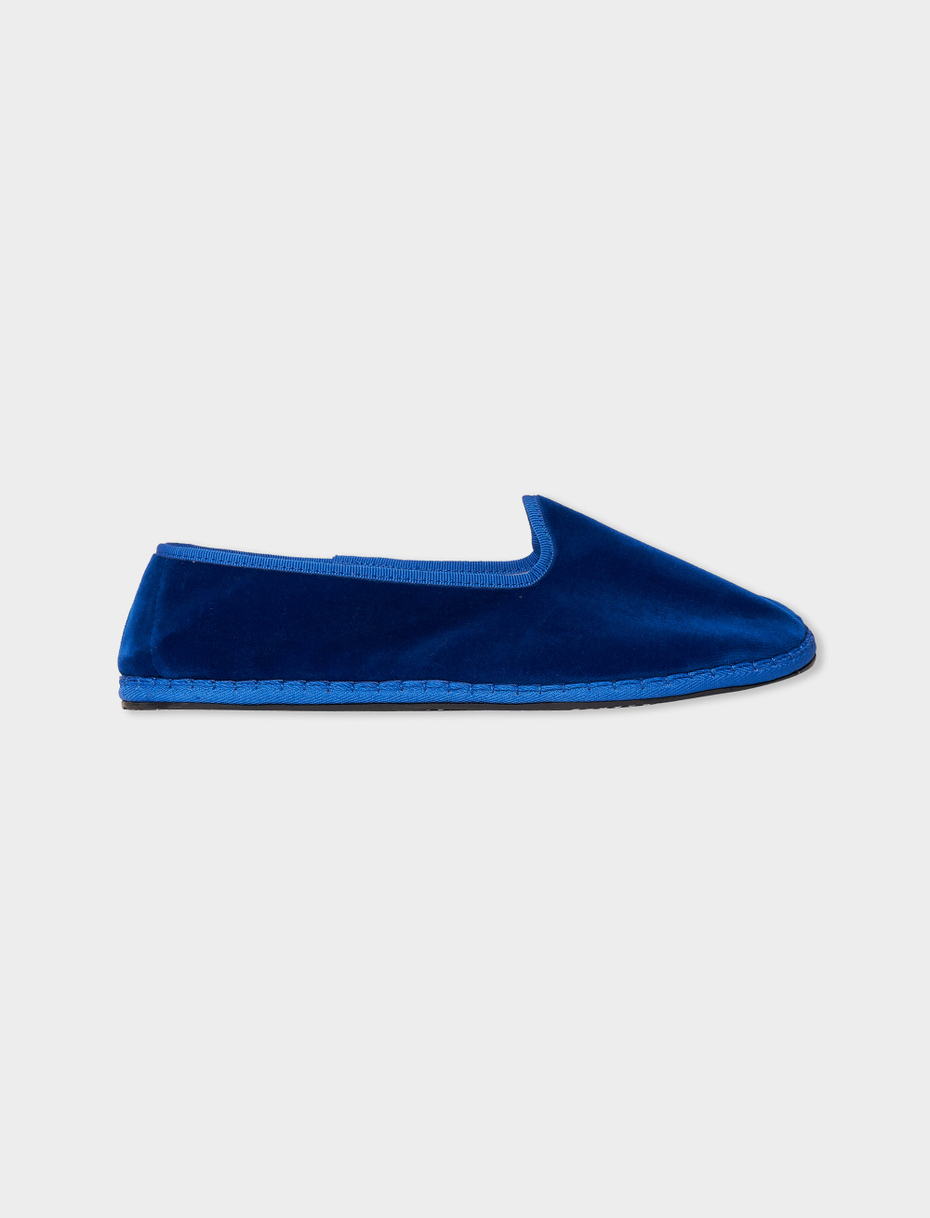 Men's plain dark blue velvet shoes - Gallo 1927 - Official Online Shop