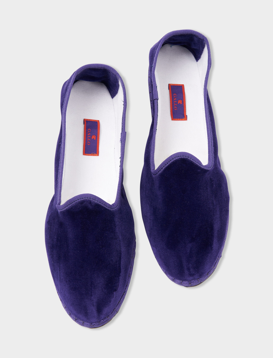 Men's plain purple velvet shoes - Gallo 1927 - Official Online Shop