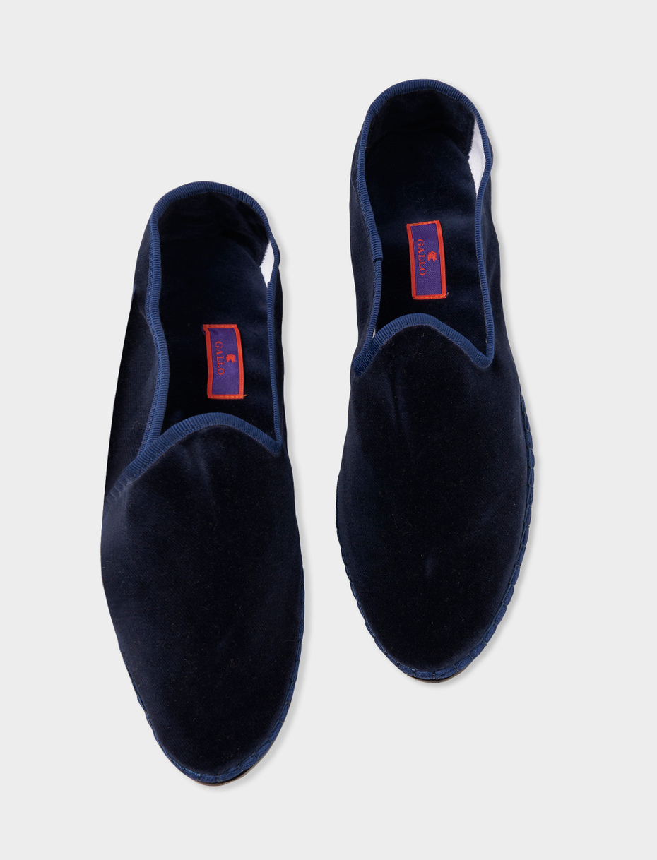 Women's plain blue velvet shoes - Gallo 1927 - Official Online Shop