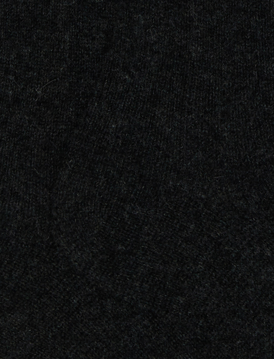 Women's long plain charcoal grey cashmere socks - Gallo 1927 - Official Online Shop