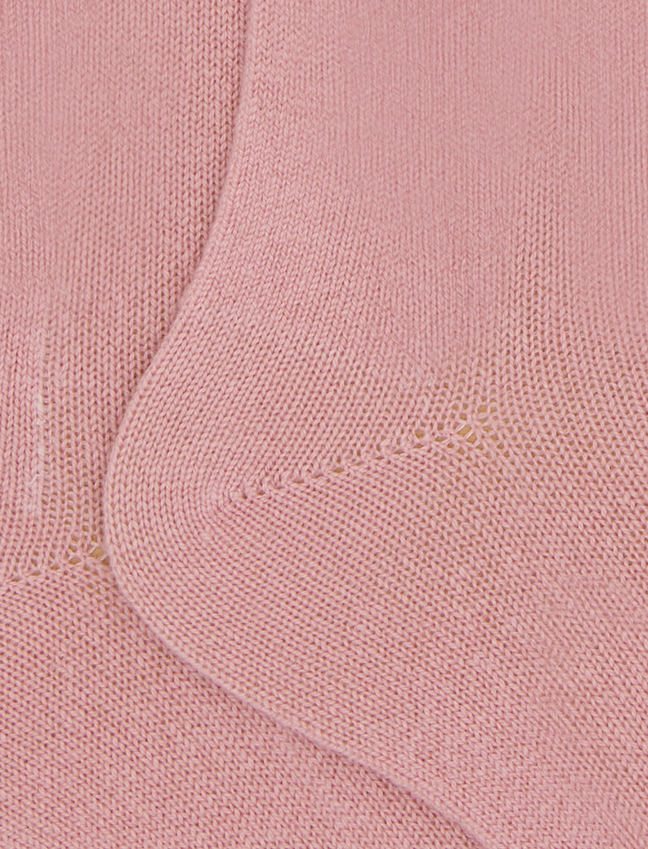 Women's long plain pink cashmere socks - Gallo 1927 - Official Online Shop