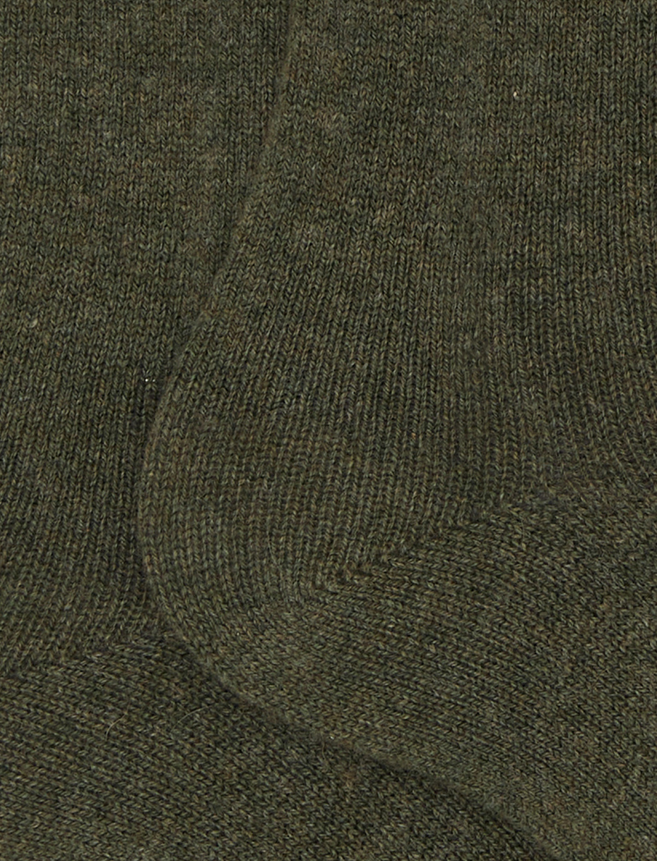 Calze lunghe donna cashmere verde tinta unita - Gallo 1927 - Official Online Shop