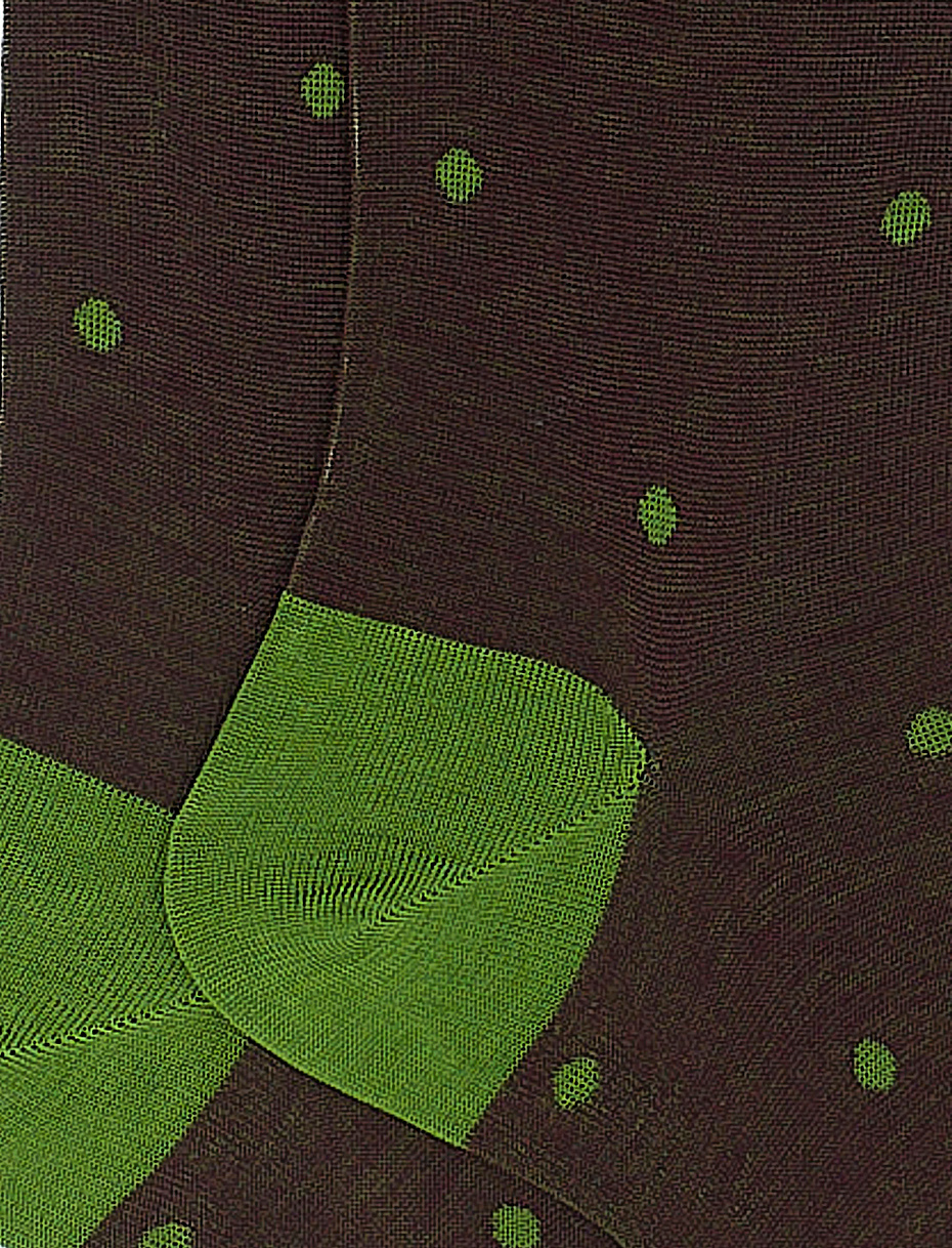 Men's long ocean bordò cotton socks with polka dots on iridescent base - Gallo 1927 - Official Online Shop