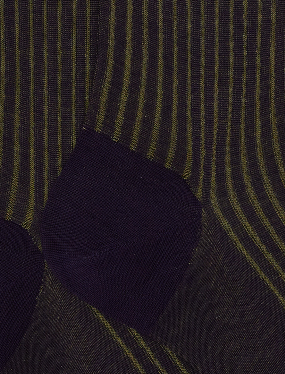 Men's long purple plated cotton socks - Gallo 1927 - Official Online Shop