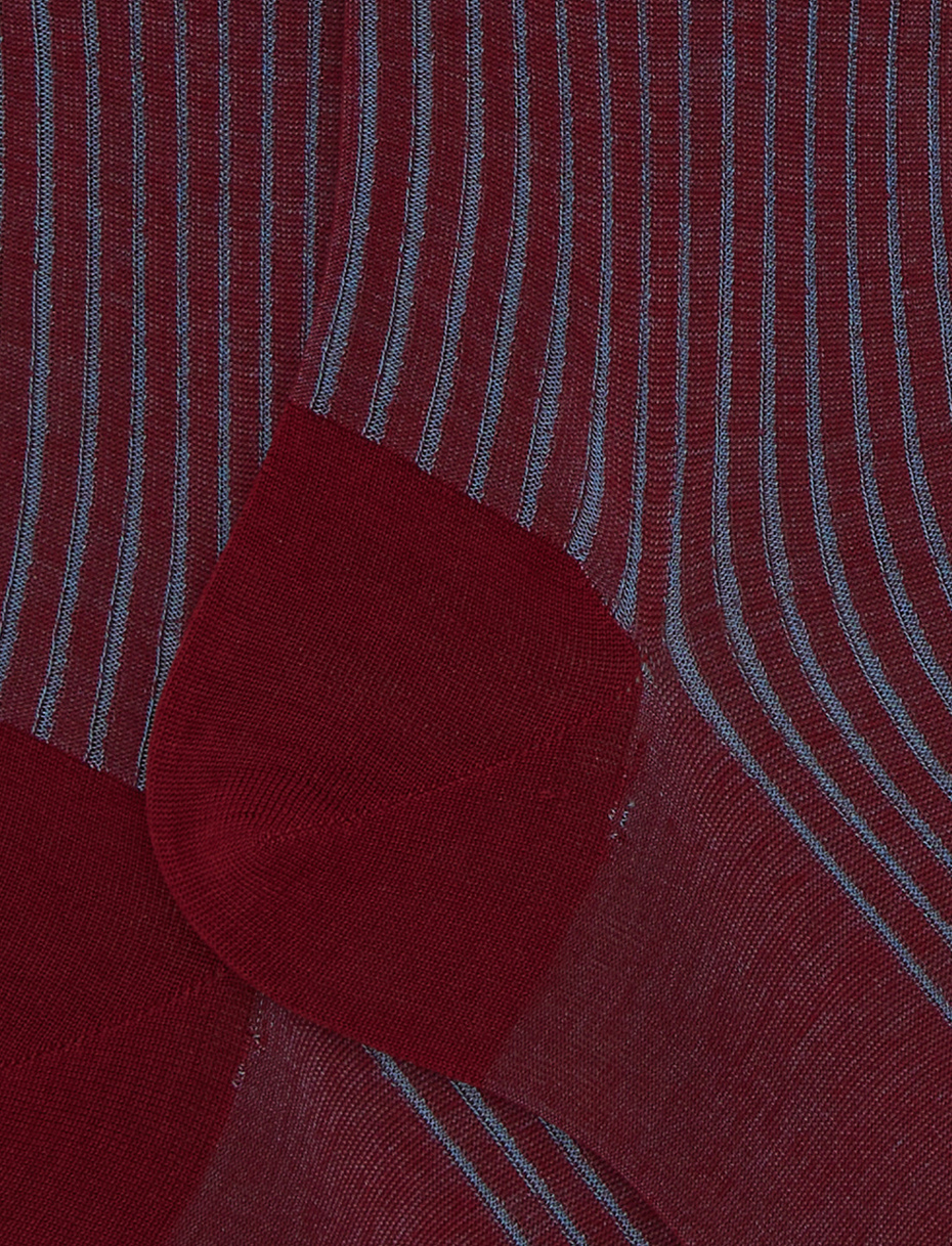 Men's short burgundy plated cotton socks - Gallo 1927 - Official Online Shop