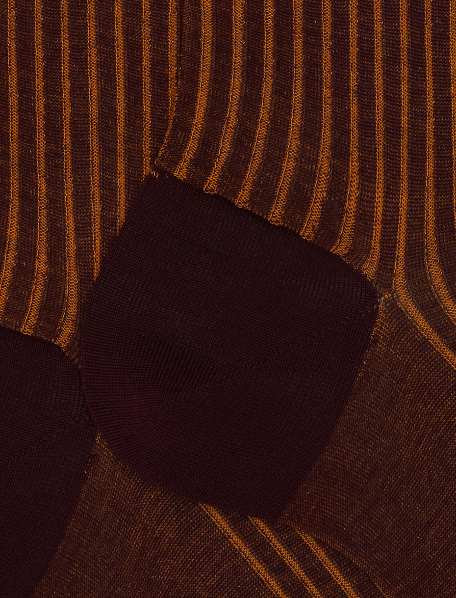 Men's short burgundy plated cotton socks - Gallo 1927 - Official Online Shop