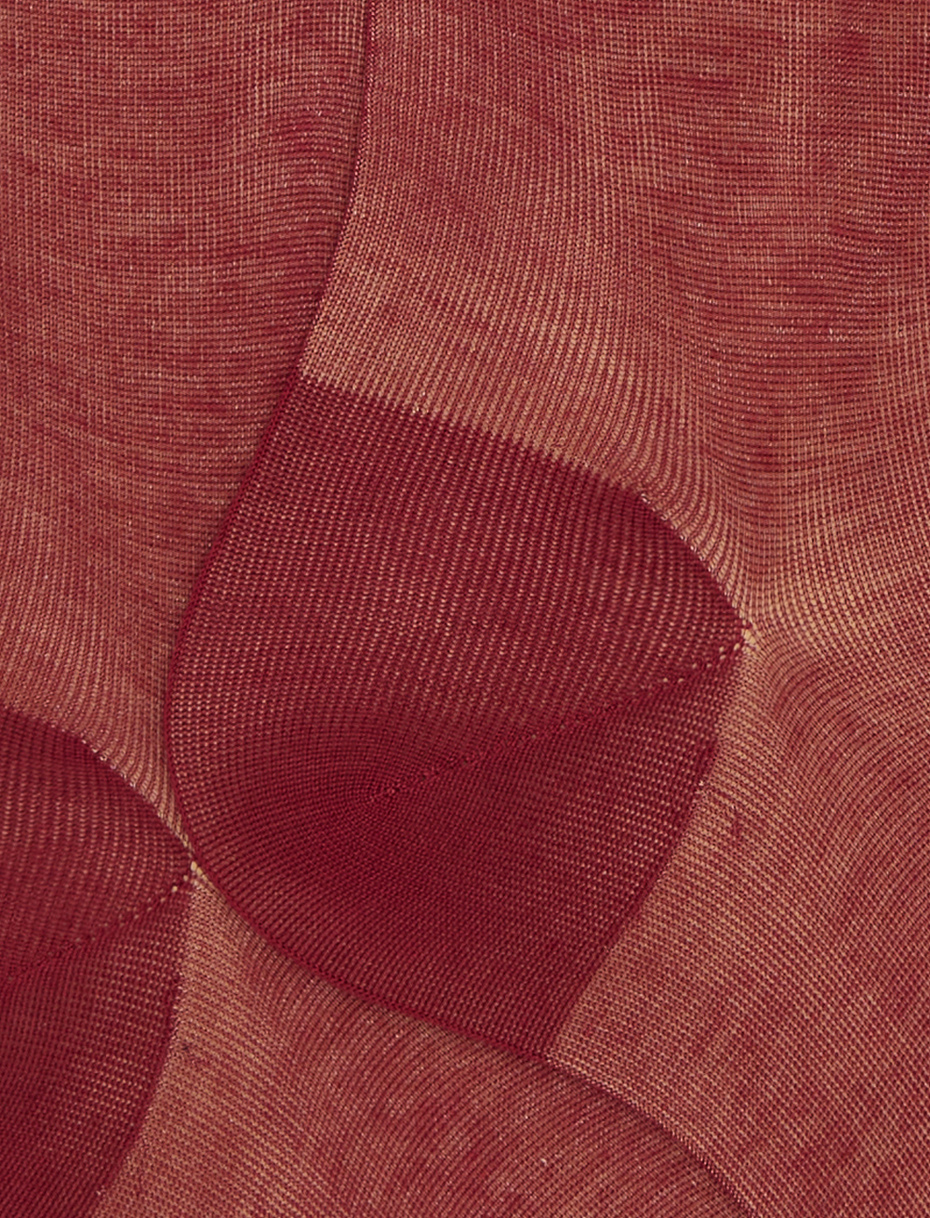 Men's long burgundy cotton socks with iridescent motif - Gallo 1927 - Official Online Shop