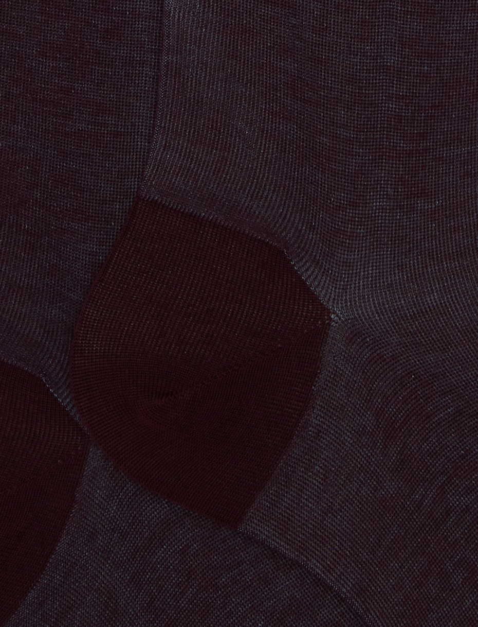 Calze lunghe uomo cotone bordò fantasia cangiante - Gallo 1927 - Official Online Shop