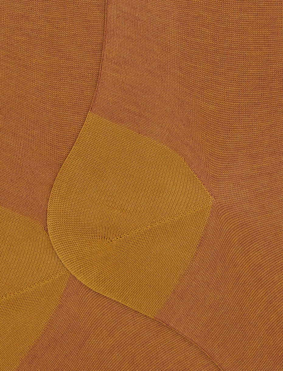 Men's long yellow cotton socks with iridescent motif - Gallo 1927 - Official Online Shop