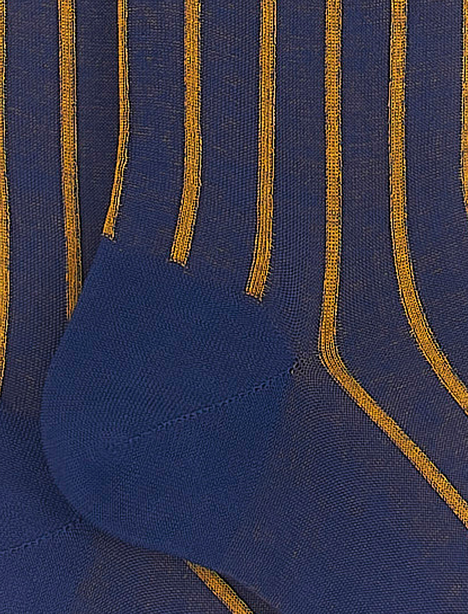 Men's long royal socks in spaced twin-rib cotton - Gallo 1927 - Official Online Shop